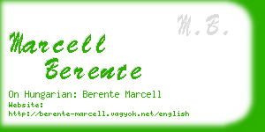 marcell berente business card